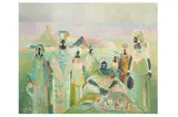 Preview: Roslin Square by Khalifa Gueye, acrylic on canvas, offered Mar 2023
