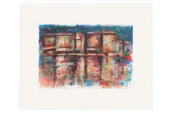 Preview: Roslin Square by Andrew Hood, mixed media on card, offered Mar 2023