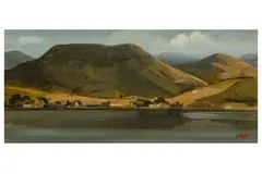 Untitled by Martin Mooney, oil on board, offered Mar 2023
