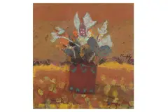 Untitled by Sandy Murphy, oil on board, offered Mar 2023