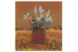 Untitled by Sandy Murphy, oil on board, offered Mar 2023