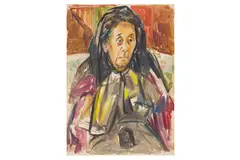 Untitled by Duncan Grant, oil on paper, offered Mar 2023