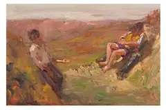 Untitled by Kevin Sinnott, oil on canvas, offered Mar 2023