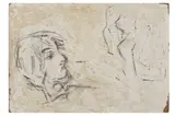 Untitled by Katharine Church, charcoal and gesso on board, offered Mar 2023