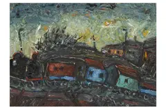Untitled by Barrington Tabb, oil on board, offered Mar 2023