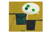 Untitled by Simon Laurie, acrylic on board, offered Mar 2023