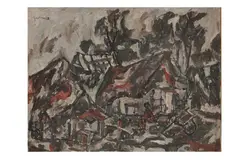 Untitled by Zarina, oil on canvas, offered Mar 2023