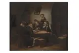 AFTER CARL SCHLEICHER (AUSTRIAN 1855-1871) Talmudic Discussion signed (lower right) oil on canvas 26 x 32 cm by B. Werner, oil on canvas, offered Mar 2023