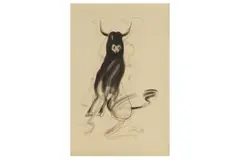Untitled by Sunil Das, charcoal, offered Mar 2023