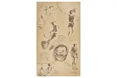 Untitled by Pavel Tchelitchew, watercolour and brown, offered Mar 2023
