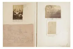 1859 ca.Albumen prints with photos (48), pasted down, with significant toning throughout by Scrap Book, photograph, offered Feb 2023