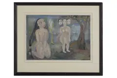 Untitled by Gurminder Sikand, watercolour, offered Feb 2023
