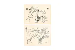 Untitled by Harold Cohen, pencil, offered Feb 2023