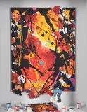 Hommage à Sam Francis by Volker Kühn, pencil, sold Oct 2021