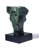 Head of Queen by Henry Moore, 1959, Bronze with a green patinaSigned, sold Oct 2021