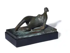 Reclining Nude: Crossed Feet by Henry Moore, sculpture, sold Oct 2021