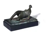 Reclining Nude: Crossed Feet by Henry Moore, sculpture, sold Oct 2021