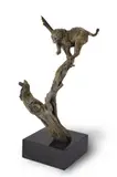 Leopard Turning in Tree Bronze Signed, dated 2012 and numbered 5/12 to trunk Height 44cm (17 1/4in.) Inc by Hamish Mackie, 2012, Bronze, sold Oct 2021