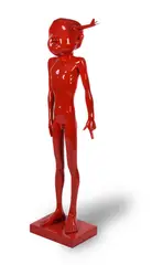 Red Hands Painted resin on woodSigned by Liu Bolin, 2008, sculpture, sold Oct 2021
