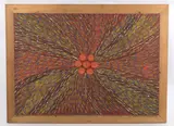 Abstract- seed pattern by Janet Forrester Ngala, Oil on canvas, sold Aug 2021