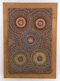 Abstract- circles by Barbara Weir Petyarre, Oil on canvas, sold Aug 2021