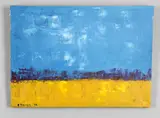 Sky and Fields by B Power, Oil on canvas Both signed, first dated, offered Aug 2021