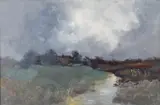 Weather of wind and showers by Robert West Napier, Oil on panel, sold Aug 2021