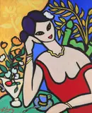 Seduction by Jacques Pellegrin, Oil on canvas, sold Aug 2021