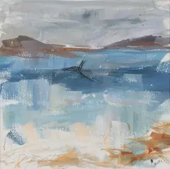 All I saw of a whale, Antarctica 2010 by Tuëma Pattie, Oil on paper, offered Aug 2021
