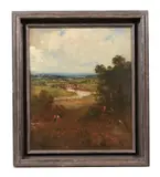 Landscape Oil on canvas Signed 75 x 61cm (29½ x 24 in.) Possibly a view of Aylesbury by Alfonso Toft, Oil on canvas, offered Aug 2021