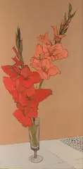 Gladiole II, 1976 by Shirley Teed, oil on canvas, offered Aug 2021