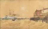 Portsmouth Harbour, 1891 by Thomas Bush Hardy, 1891, Watercolour, heightened with white, offered Aug 2021