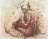 Two lovers by Richard Robbins, Watercolour and pastel, offered Aug 2021