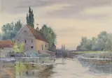 Hurley Lock by Robert Winchester Fraser, 1891, Watercolour and bodycolour, offered Aug 2021