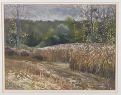 Through The Wheat, 1987 by Peter Thomas, drawing, offered Aug 2021