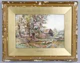The cottage by the common by Sidney Grant Rowe, Watercolour, offered Aug 2021