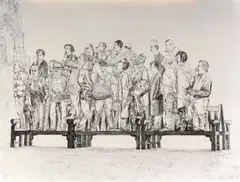 Raft by John Hewitt, Etching, offered Aug 2021