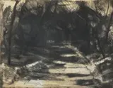 Pilgrims way by Richard Robbins, Etching, offered Aug 2021