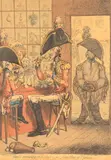 s Recruiting at Kelsey's; -or- Guard-Day at St James's Etching with later hand-colouring, 1797 published by H by James Gillray, Etching with later hand-colouring, offered Aug 2021