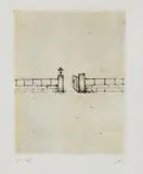Untitled by Shiraishi- 'La Cloture', etching, sold Aug 2021