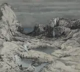 Rockpools by Emilie Mediz-Pelikan, mixed media, offered Aug 2021