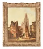 Noyon, Normandy Oil on canvasSigned and dated 1881 (lower right), titled to canvas (verso)51 x 41cm (20 x 16 in.)Provenance:Cooling Galleries, London by H. Schafer, 1881, Oil on canvasSigned and dated, sold Aug 2021