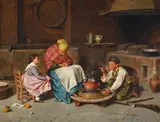 Stealing a taste by Frederico Mazzotta, oil, offered Jul 2021
