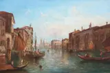 The grand canal by Alfred Pollentine, oil, sold Jul 2021