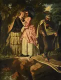 Leading the way by Edmond Lerclercq, oil, sold Jul 2021