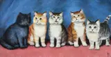 An odd one out by Bessie Bamber, oil, sold Jul 2021
