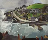 Coastal view by Allan Walton, oil, sold Jul 2021