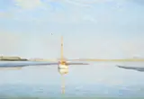 Morning on the creek by Frederick Bertrand Harnack, oil, sold Jul 2021