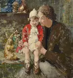 Mother and child by William Lee Hankey, oil, offered Jul 2021