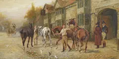 Changing teams by George Wright, oil, sold Jul 2021